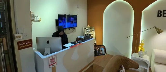 The studio's front desk